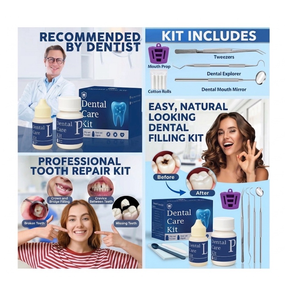 CLYVO Dental Repair Kit Zinc Oxide Eugenol Temporary Tooth Filling Crowns